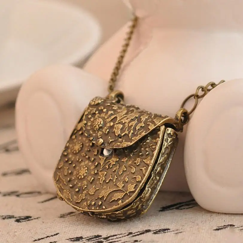 VintageUnique сумка в форме коробки колье ожерелье медальон подвеска длинная цепочка