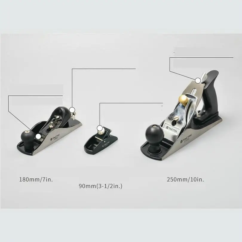  HQ 175MM/7INCH Woodworking Steel Plane Carpenter Plane with 41MM Fine Adjustable Edged Blade and Pr