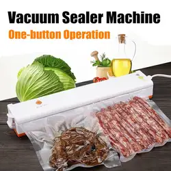Бытовая пищевая вакуумная машина для упаковки герметика Автоматическая электрическая пленка пищевая упаковочная машина вакуумный