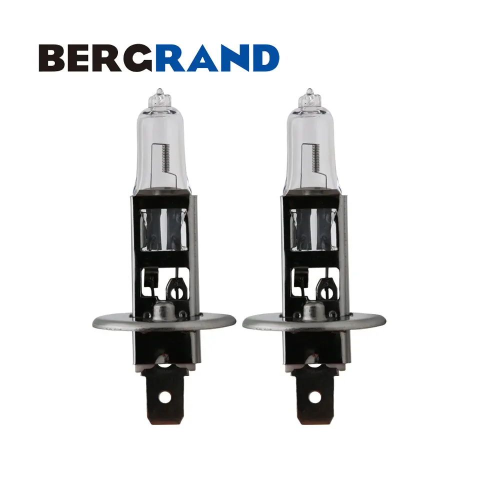 2PCS H1 55W 12V Clear Glass Fog Lights Halogen Lamps Car Head Lamp