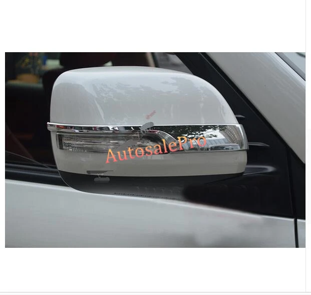 

2pcs Chrome Side Mirror Stripe Cover Trim for Toyota Land Cruiser LC200 2016