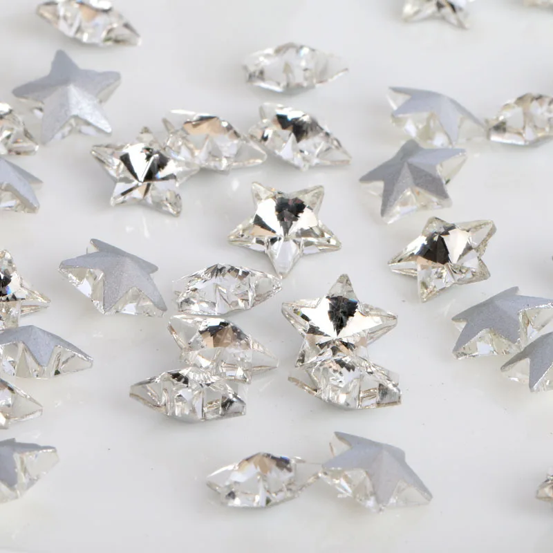 6mm-8mm-10mm-Clear-white-Five-pointed-star-shape-crystal-glass-pointback-loose-rhinestones-diy-nail (1)