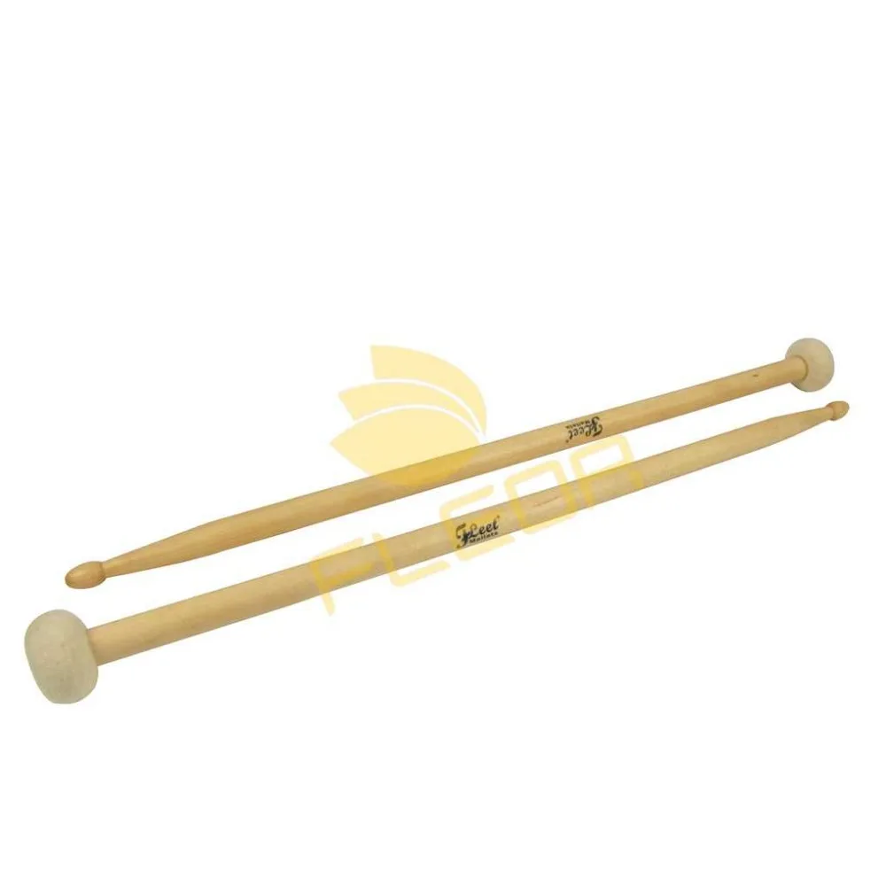 NEW 1 Pair Duplex Gong Mallet Drum Sticks Double End Sticks Felt Head