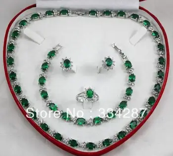 

Fashion Luxury Party / Banquet Natural Green Crystal Jewelry Set