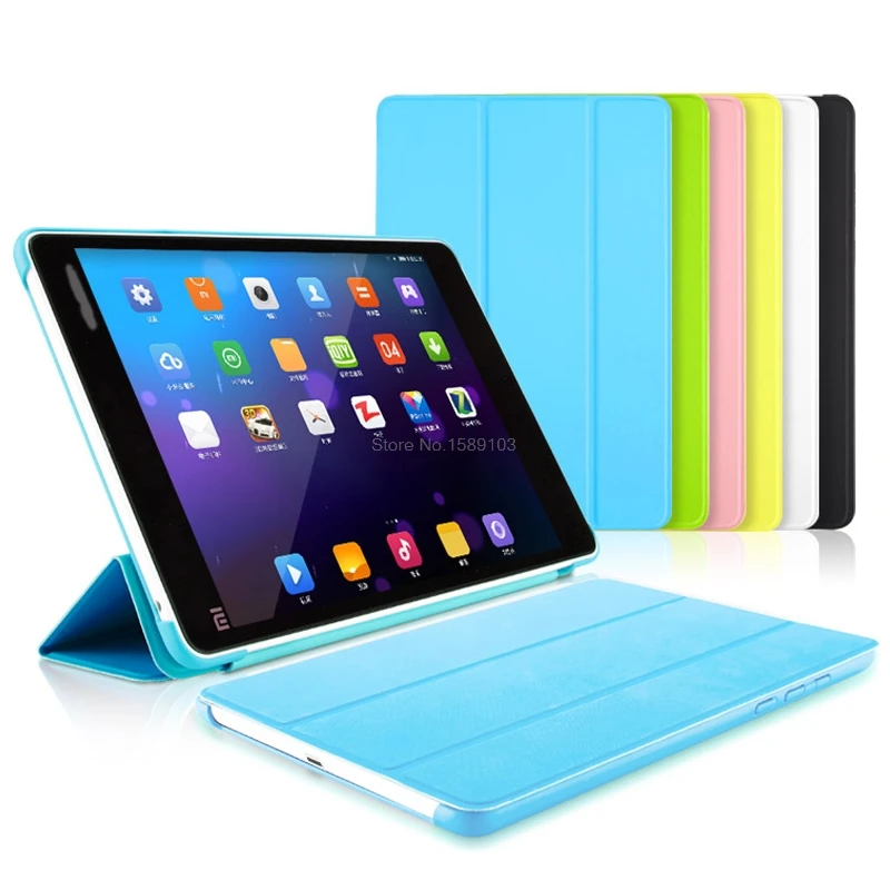 

HOLAZING Color Matching Official Ultra thin PU Leather Smart Sleep Wake-up Tri-fold Case For Xiaomi MiPad 1 7.9" Mi Pad Cover