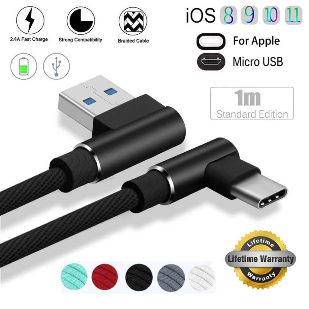 

Bends USB Cable Data Line Micro for Iphone Type-C Smart Charging Protection for Mobile Phone Powerbank Charger Tester Line