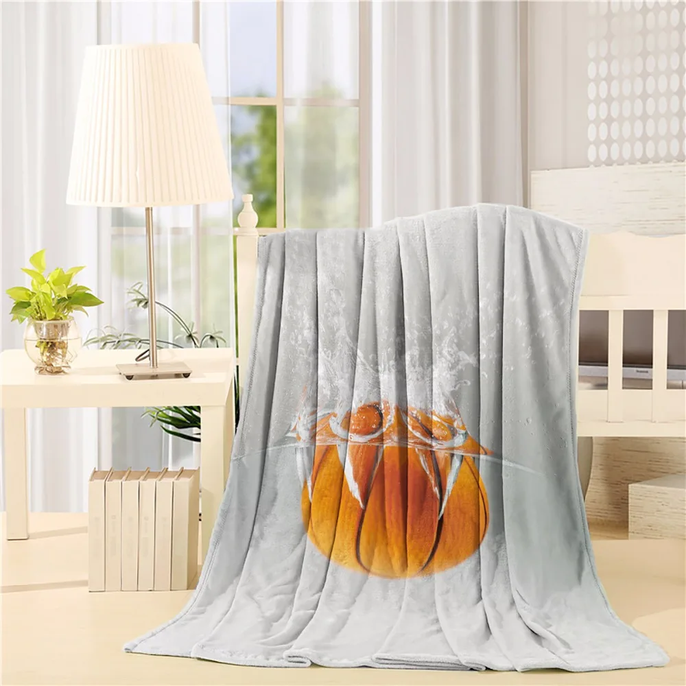 

Falling Basketball Into Water Leisure National Sport Activity Entertaining Image Flannel Throw Blanket Lightweight Cozy Bed Sofa