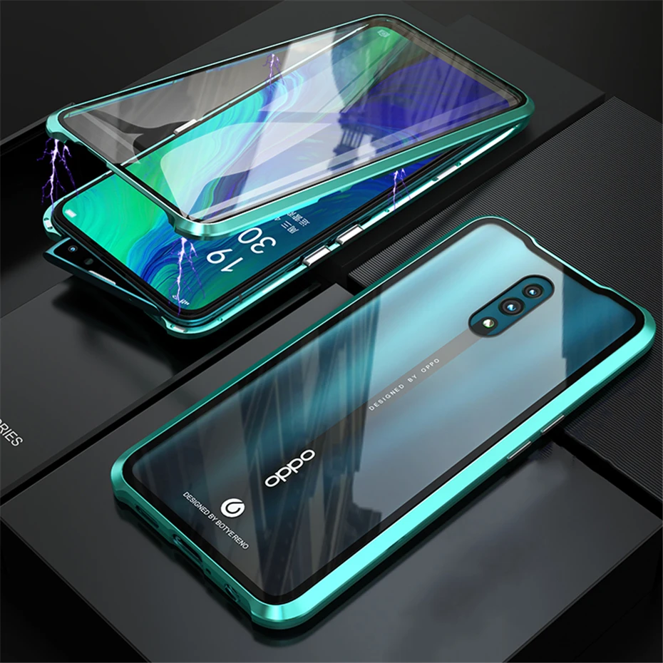 Роскошный чехол для OPPO Reno с магнитной адсорбцией и металлической рамкой
