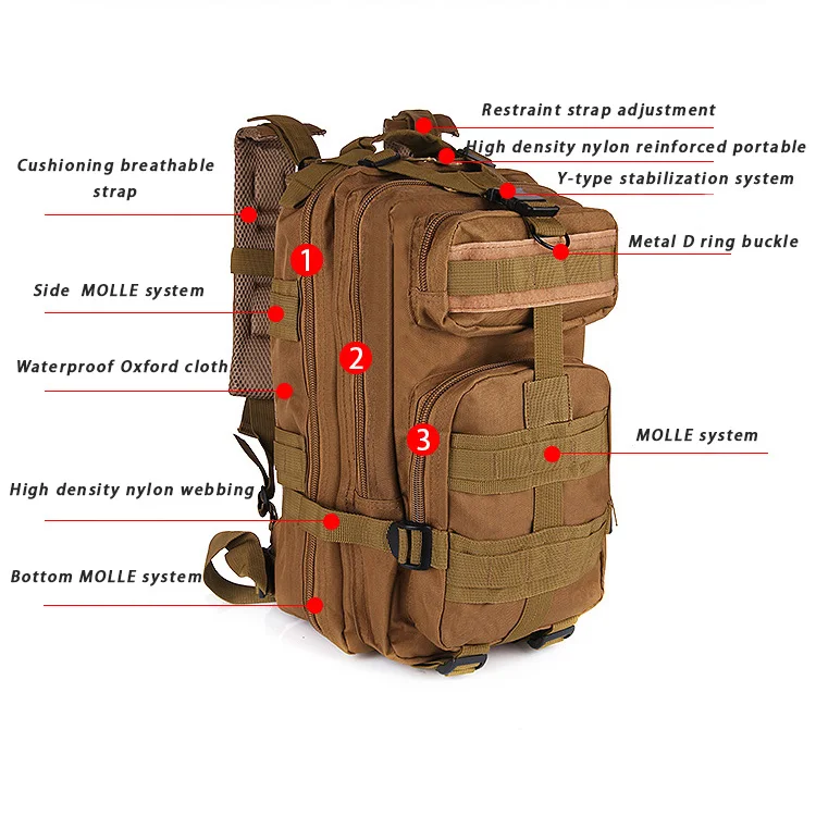 Военные водонепроницаемые тактические рюкзаки, военный рюкзак для спорта на открытом воздухе, кемпинга, походов, рыбалки, охоты