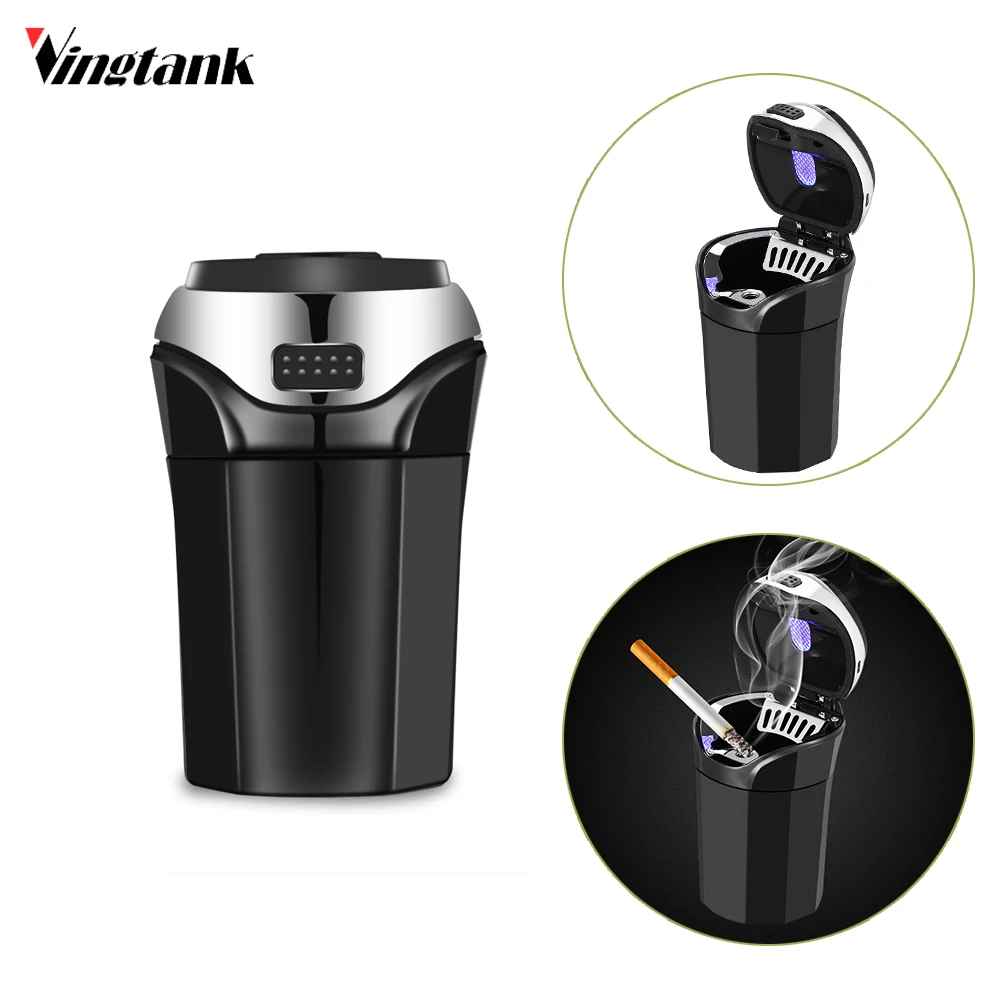 Car Ashtray LED portable multifunctional holder Electronic lighter 3 in