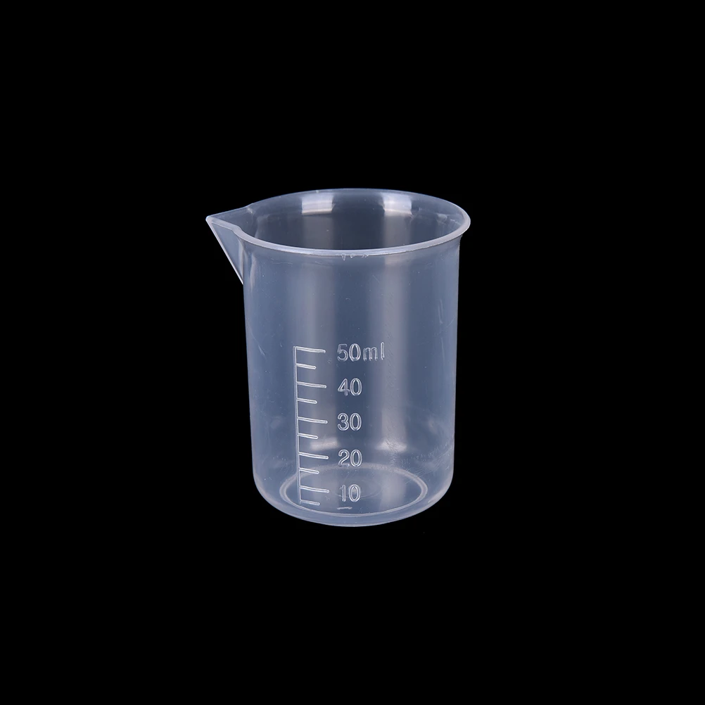 20/30/50/300/500/1000 мл PP пластиковый контейнер мерная чаша с цифрами шкала цилиндра измерения стекло лабораторные инструменты - Цвет: 50ml