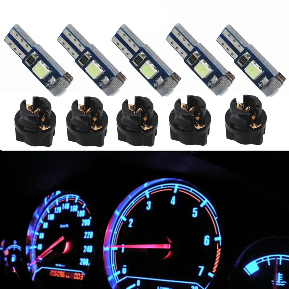 

WLJH 10x Canbus Light T5 LED Bulb 3030 Chip PC74 Twist Socket Dash Dashboard Lamp Instrument Panel Cluster Light for Honda