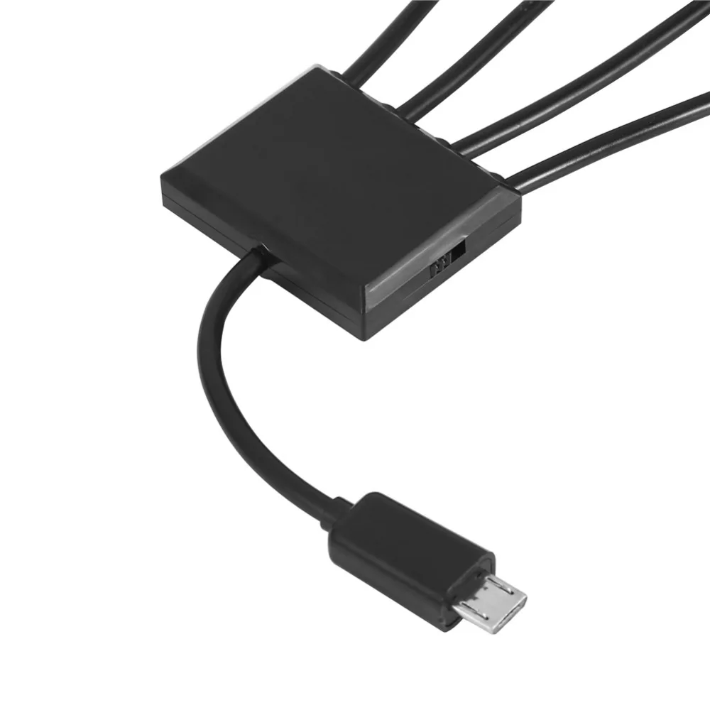 Micro usb-хаб кабель адаптер 4 порта сплиттер с зарядкой питания для samsung Xiaomi huawei мобильный телефон Micro Usb OTG адаптер