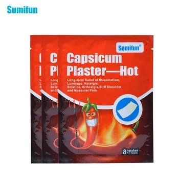 

8 Pcs Analgesic Paste Periarthritis Of Shoulder Vertebra Cervical Spondylosis Red Pepper