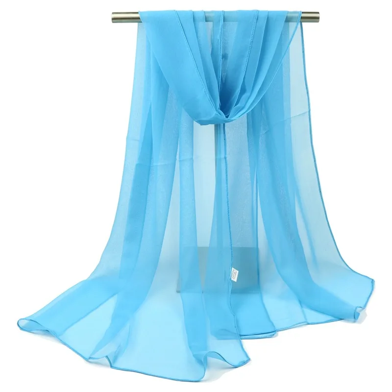 150*90cm solid white women plain bubble chiffon scarf hijab wrap printe solid shawls beach outdoor big silk scarves shawl female 4