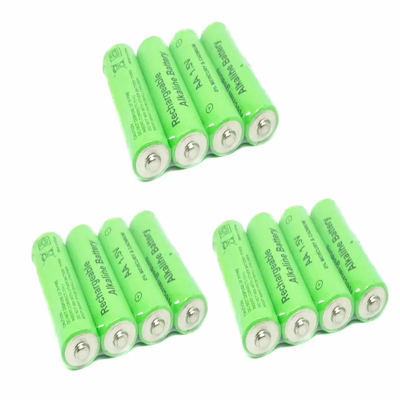 

12pcs/lot New Brand AA rechargeable battery 3000mah 1.5V New Alkaline Rechargeable batery for led light toy mp3 Free shipping