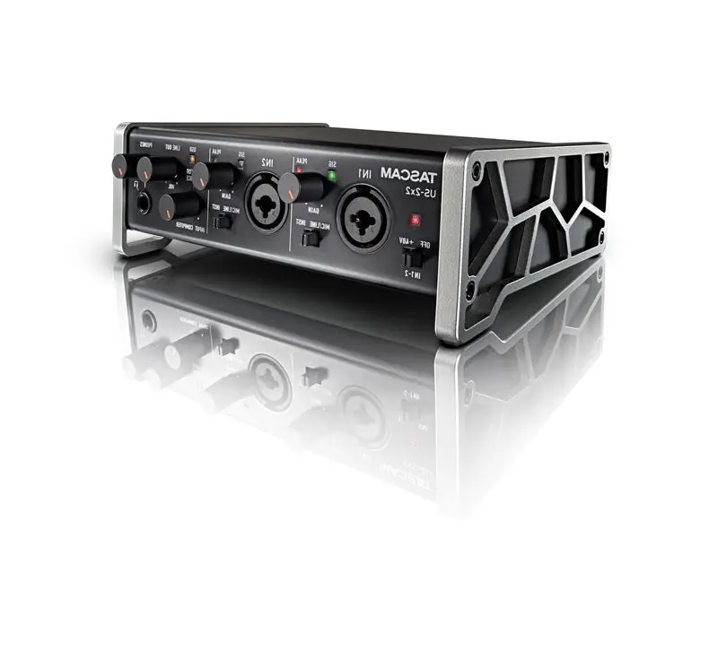 Tascam US 2x2 USB аудио интерфейс профессиональная Запись Звуковая карта с микрофоном amp