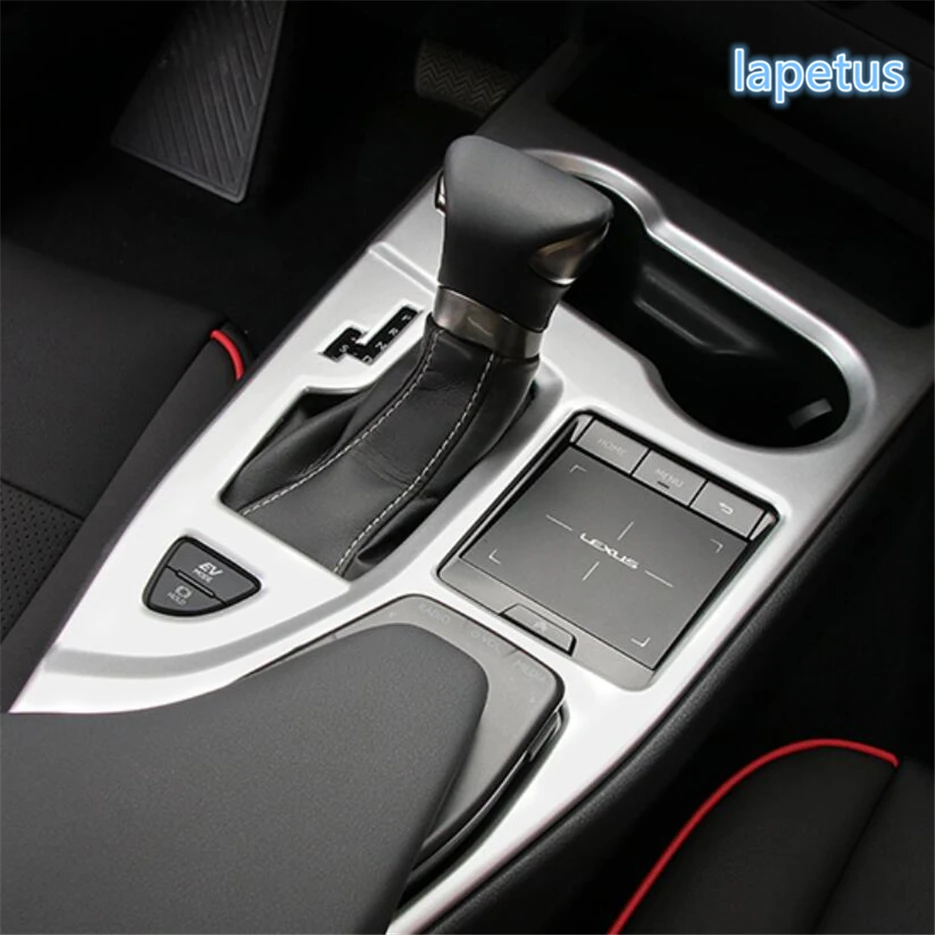 

Lapetus Water Cup Holder Gear Shift Box Panel Decoration Frame Cover Trim Matte Carbon Fiber ABS Fit For Lexus UX 200 250H 2019