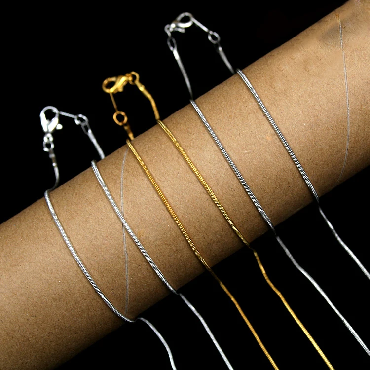 

2014 New Arrival 10Pcs/lot Gold/Silver/Rhodium Plated Chain Necklace Jewelry Chain (42cm chain + buckle) CN-FLA003