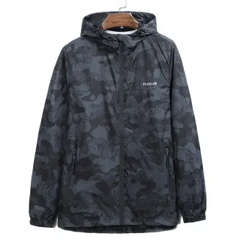 

plus 10XL 9XL 8XL 6XL 5XL 4XL Floral Jacket 2018 Autumn Mens Hooded Jackets Loose Fit Long Sleeve Homme Trendy Windbreaker Coat