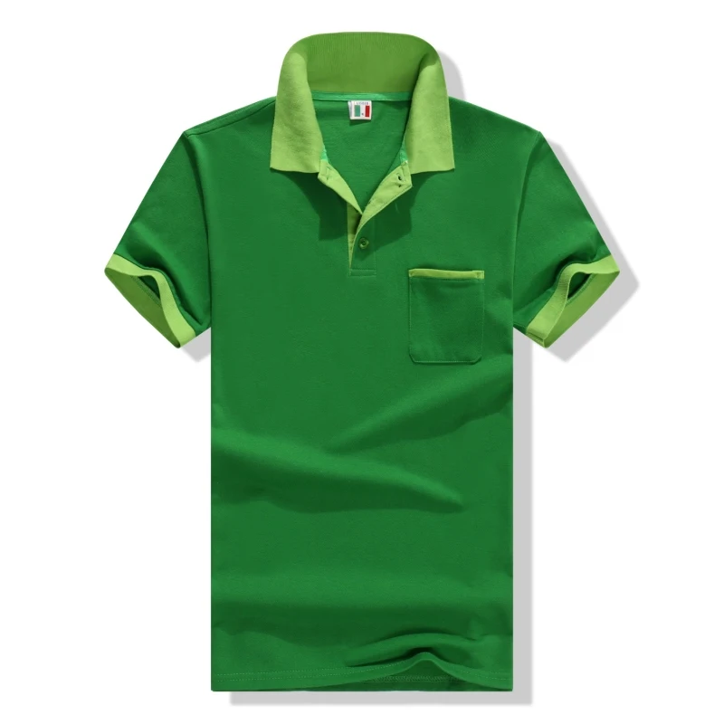 Футболки Поло для командной группы на заказ с принтом фото/логотипа, рабочая одежда для мужчин и женщин, индивидуальная униформа поло, повседневные хлопковые футболки - Цвет: Grass green