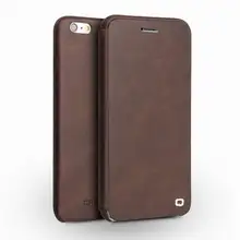 2015 QIALINO Genuine Leather Case for iPhone 6 6s +Magnet Flip Cover for iPhone 6/6s plus 4.7inch & 5.5inch