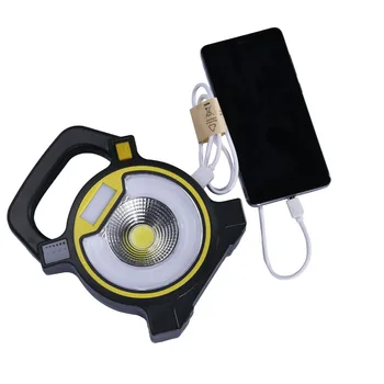 

SKYWOLFEYES Powerful COB LED Light Lamp Portable Power Bank USB charging 4-modes Lantern Tent Light Lamp For 2x18650 Battery