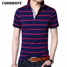 COODRONY Повседневная полосатая футболка с коротким рукавом для мужчин весна лето топ мужская брендовая одежда хлопок футболка Джерси S7649