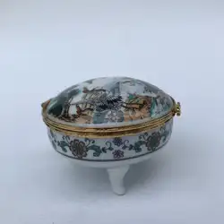 Античный китайский стиль порошок коробка косметический чехол с зеркалом макияж коробка дамы маленькие подарки украшение дома