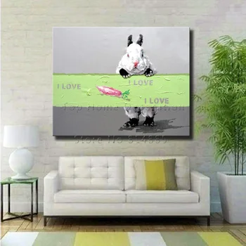 

Lovely Art Canvas Painting Children's Room Deocration 100% Hand painted Modern Abstract Oil Painting On Canvas Wall Art CT085