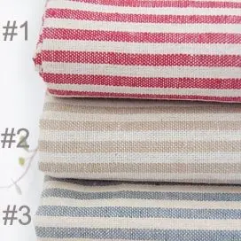 

Cotton linen fabric home textile DIY usage striped cloth