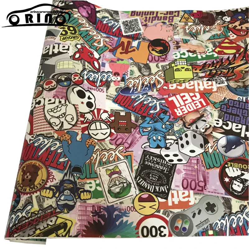 Sticker Bomb Vinyl Film Car Wrap-11