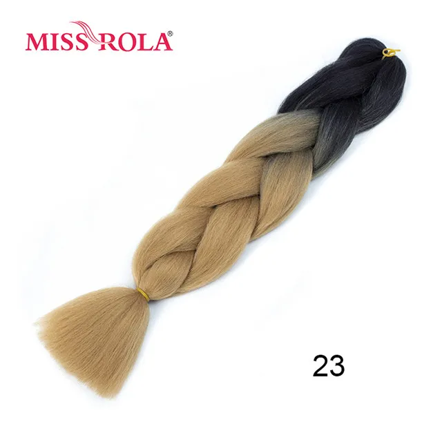 #27 Miss Rola, 100 г, ультра большой Плетеный вязаный крючком, волосы для наращивания, 1 шт., 89 цветов, Ombre, синтетические, на крючках, косички, цвет волос - Цвет: #27
