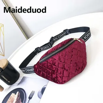 

Maideduod High-quality Women Fanny Pack Flannel Chest Bag Waist Pack for Winter Travel Shopper Purses and Handbags 5 Colors