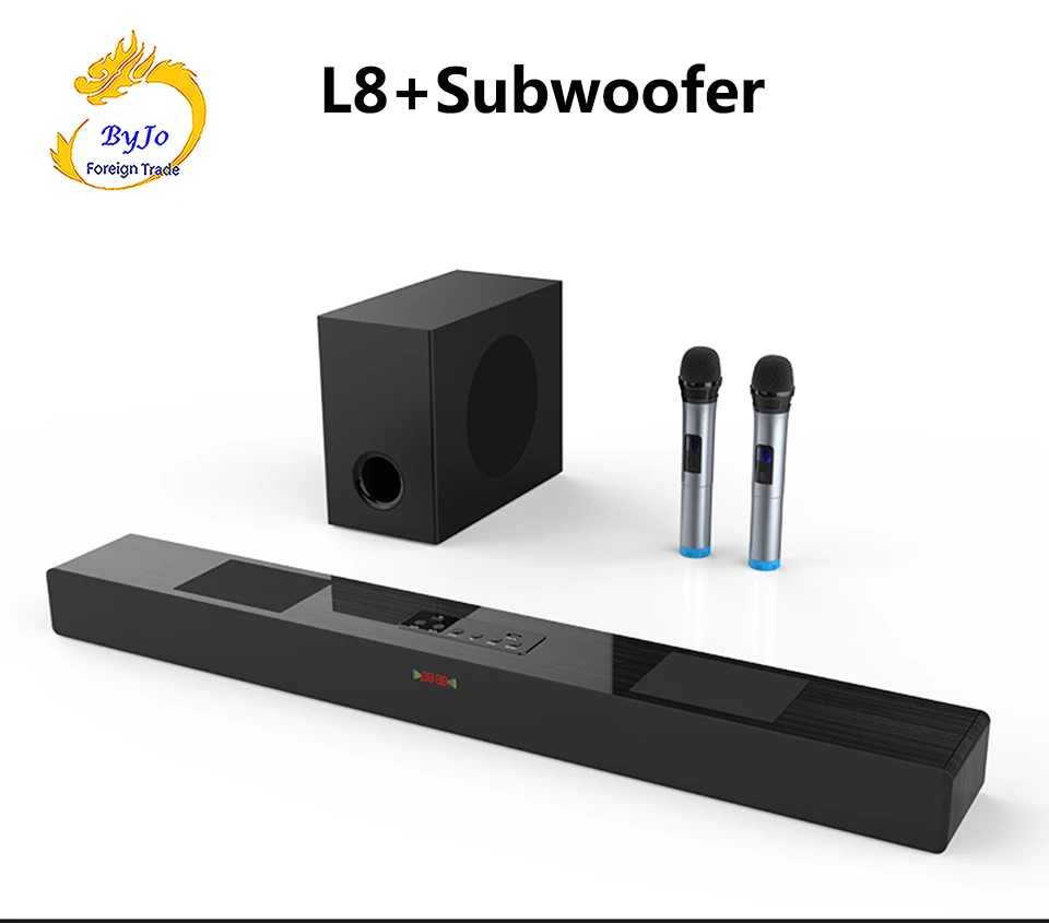 Саундбар Amoi L8 настенный из чистого дерева с поддержкой Bluetooth 12