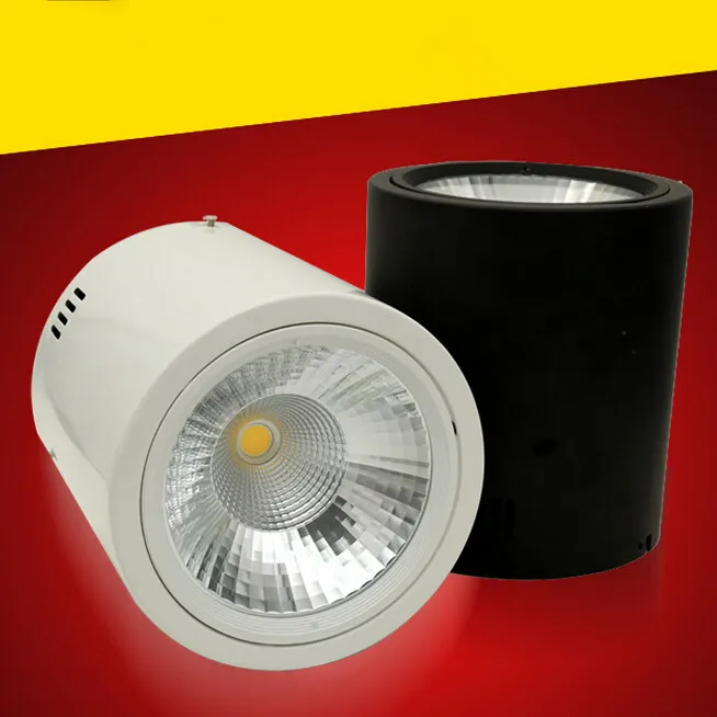 

Free Shipping 15W 20W COB Surface Mounted LED Downlights Black/White Housing Color Led down lamp AC85-265V CE/ROHS