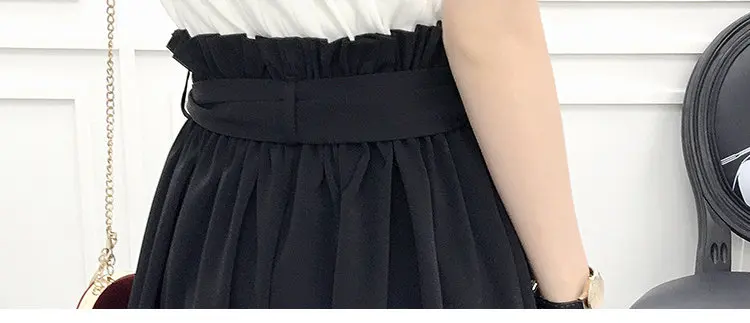 Summer Fashion Women Shorts High Waist Brown Chiffon Shorts Female Bow Elastic Waist Wide Leg Shorts Ladies Cortos Mujer 2018 (11)