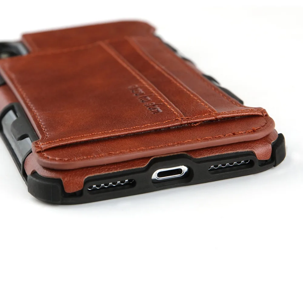 Ретро PU кожаный чехол для iPhone X 6 6s 7 8 Plus XS мульти держатели карт телефонные чехлы для iPhone XS Max XR 10 Чехол