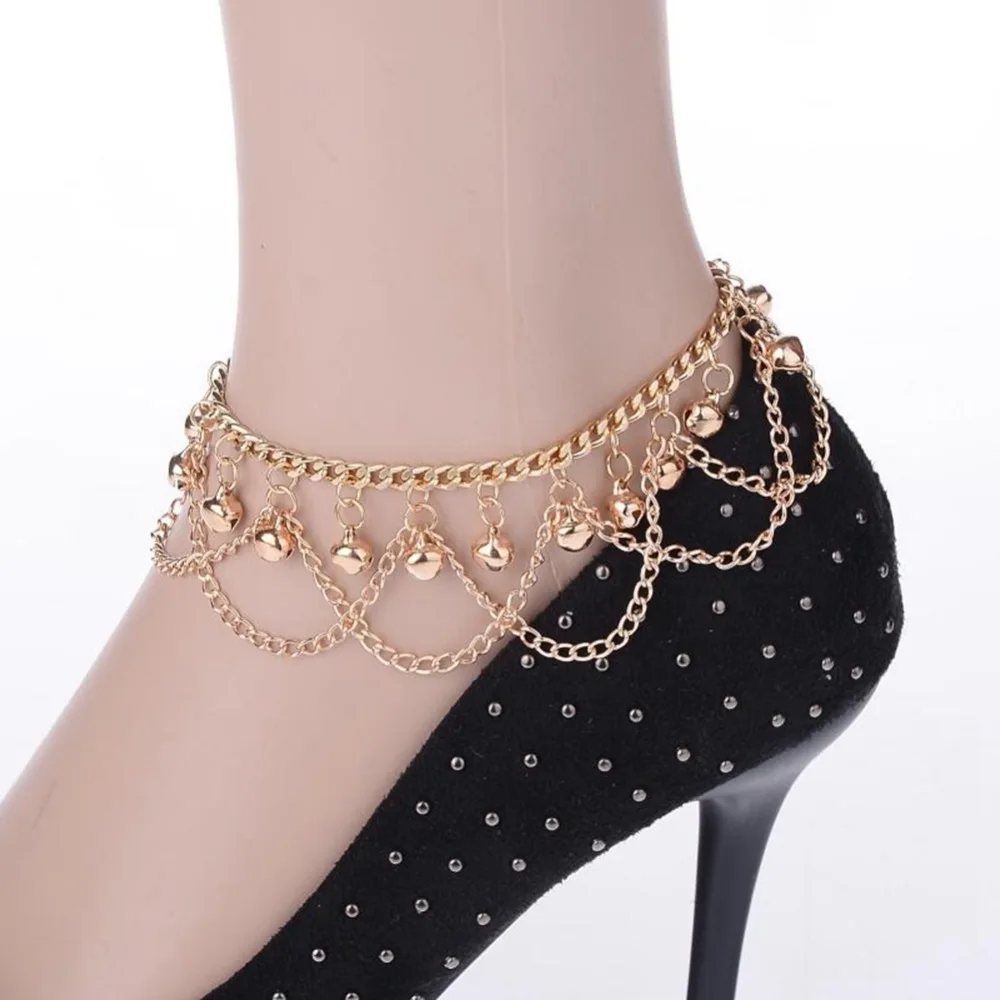 Handmade Ankles Bracelet Bells Beaded Foot Chain For Women Tassel