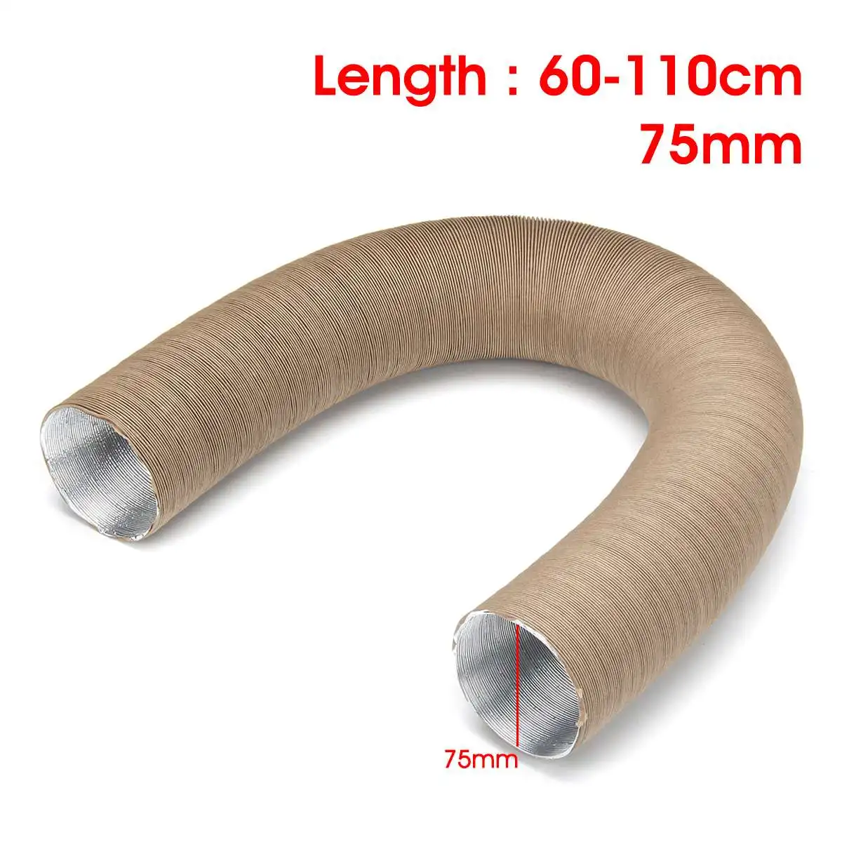 42/60/75mm Car Air Heater Ducting Pipe Hose Line Heater Tube for Diesel Parking Heaters For Webasto/Dometic/Planer - Color: 8