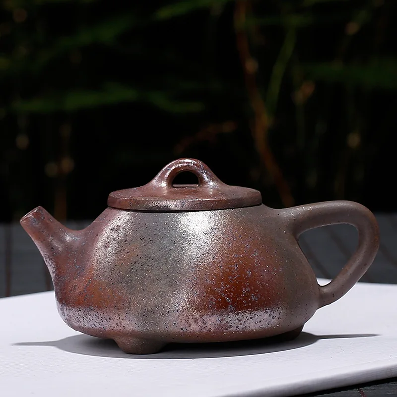 Чайник из фиолетовой глины дрова камень совок чайник горшок Исин Purply Глина для