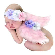 Новорожденный Подставки для фотографий костюм с крыльями ангела, реквизит для ребенка комплекты одежды для девочек, мальчиков, аксессуары