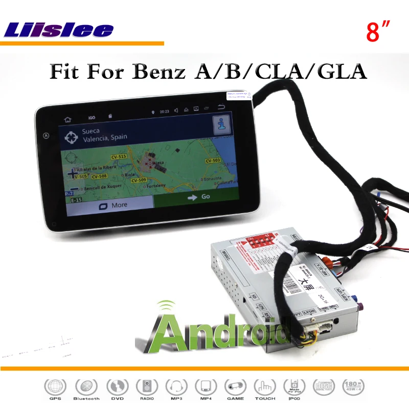 Top Liislee Car Android Multimedia For Benz A / B / CLA / GLA Without AUX - Stereo Radio BT WIFI CD DVD Player GPS Navigation System 1