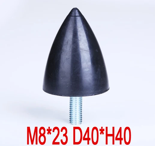 

M8 thread M8*23 D40*H40 VP rubber damper vibration pyramid rubber shock absorber Tapered Cone crash pad Conical shock screw
