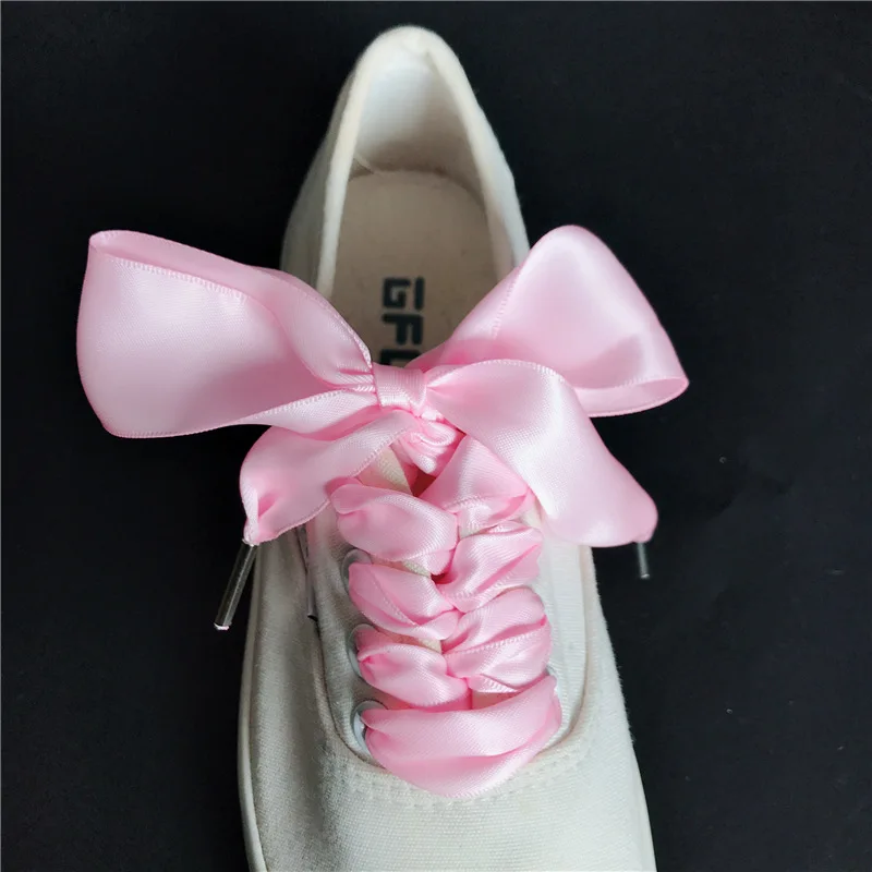 black and pink shoe laces