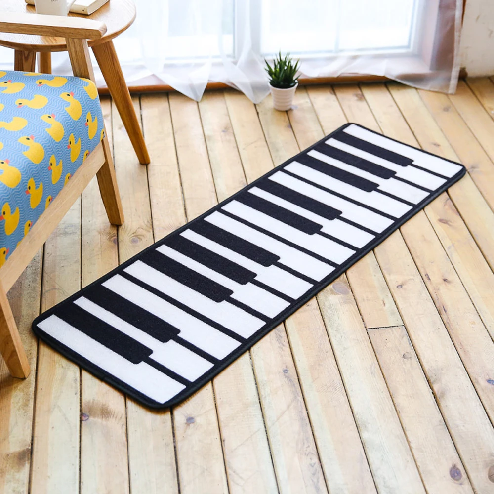 Black And White Art Carpet Piano Keys Runner Mat Rug Carpets Piano Keys Runner Mat Rug And Carpets