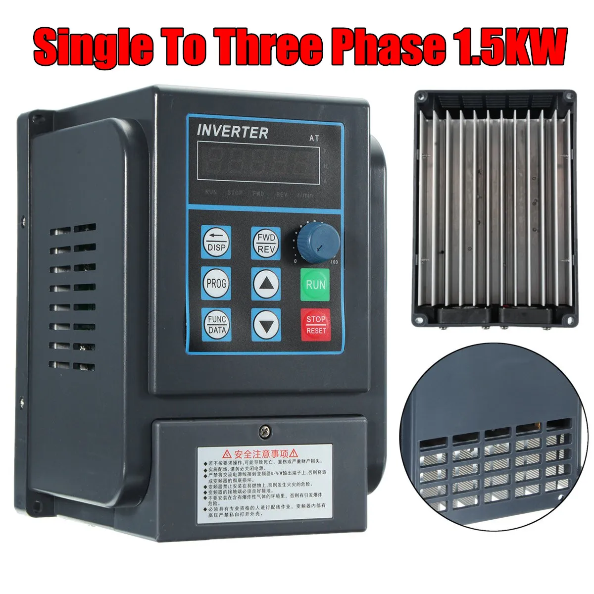 

220V 1.5KW Single Phase input and 380V 3 Phase Output Frequency Converter / Frequency Inverter / Adjustable Power Pack / VFD