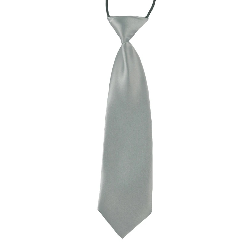 Однотонный галстук-бабочка, легко носить для детей, для мальчиков и девочек, для студентов, для детей, с веревкой, для сцены, фотографии, выпускного, церемонии, черный цвет - Цвет: a05 Light Grey