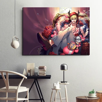 

1 Piece Anime Poster Corazon ONE PIECE Cartoon Wall Picture Canvas Art for Home Decor Wall Art