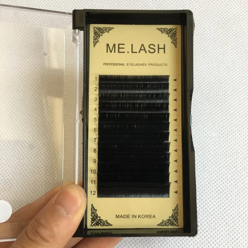 M&E 10 Trayslot New Products Flat Roots Thin Tip Ellipse Eyelash Extensions Saving Time  Soft 3D Fake Korea Mink Hair Eye Lash (8)